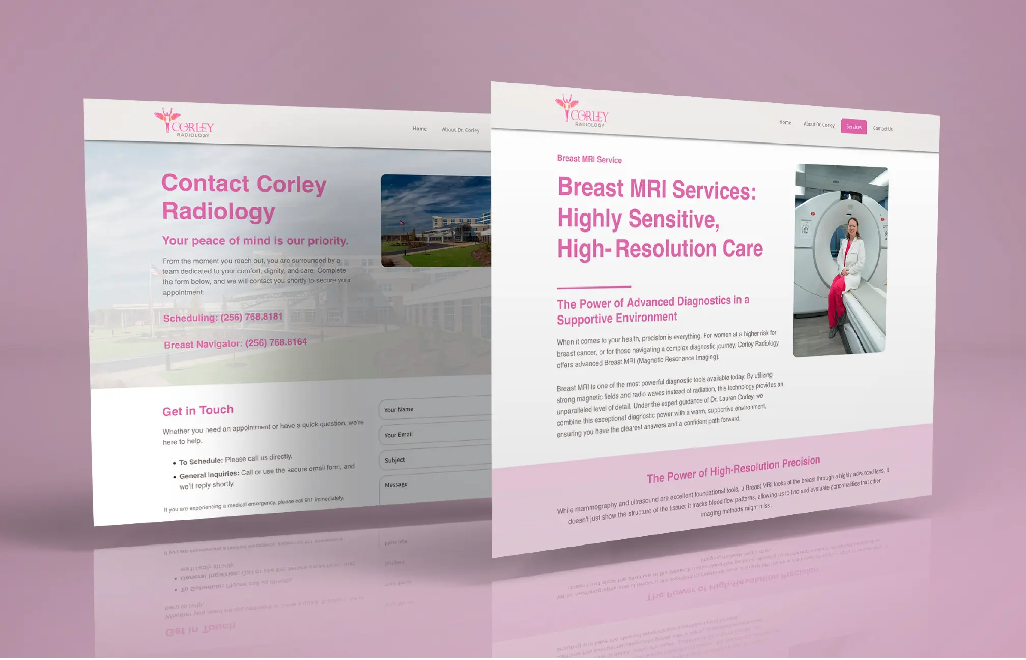 Corley Radiology_Website Pages