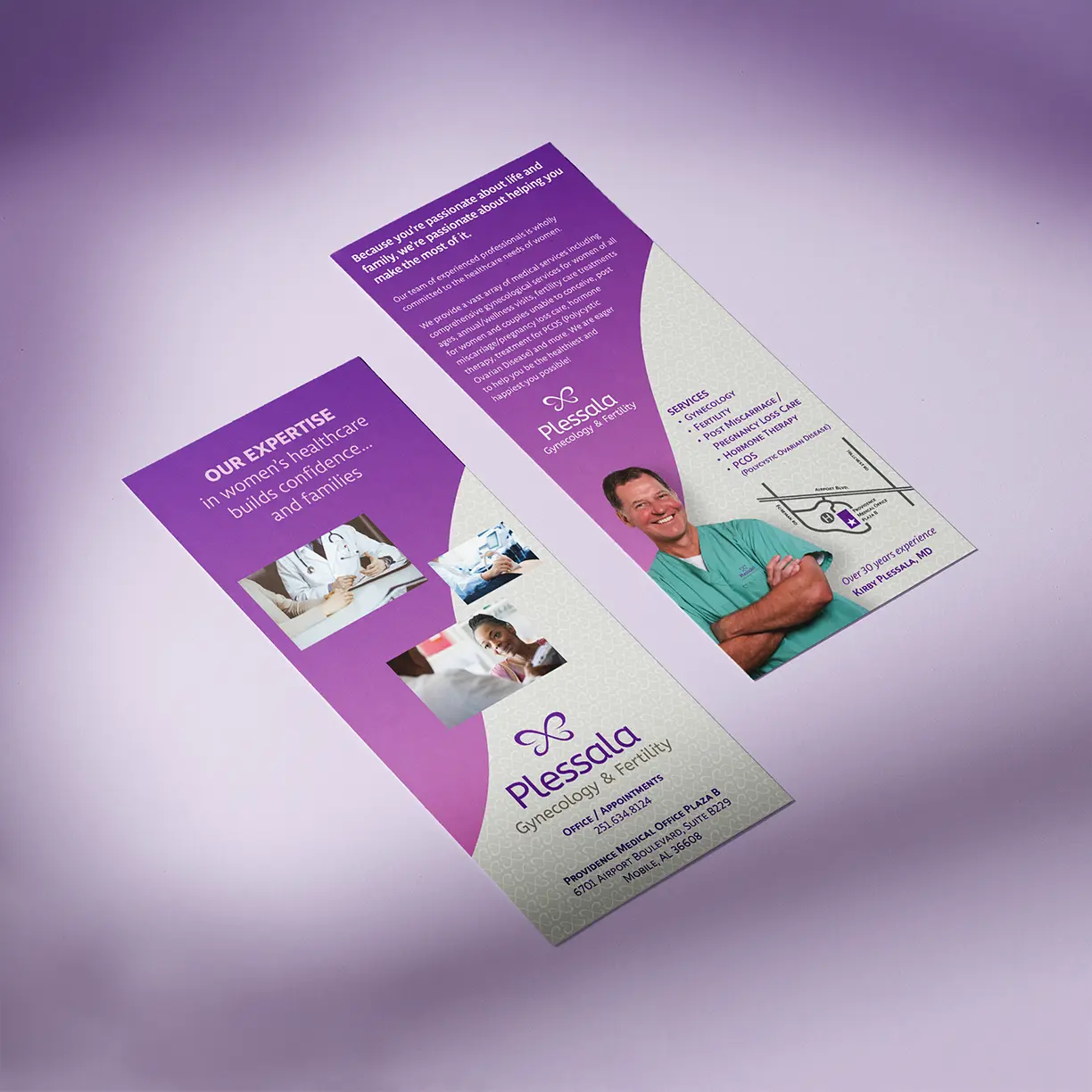 Plessala Rack Card of services